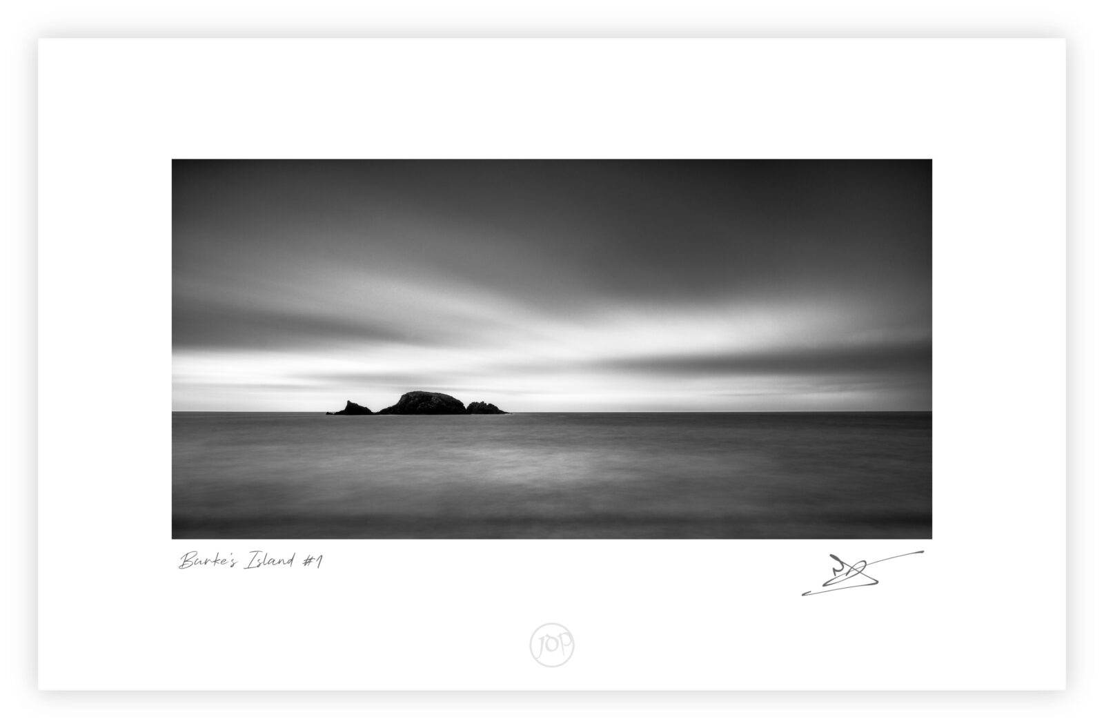 Burke’s Island seen offshore from Kilfarrasy Cove on the Waterford coast.
