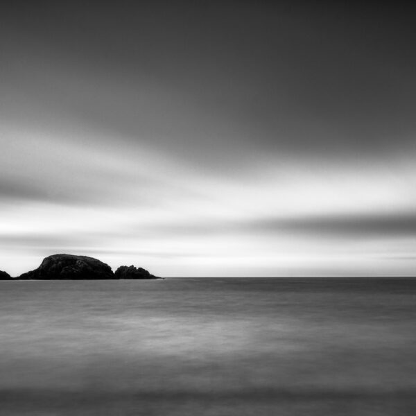 Burke’s Island seen offshore from Kilfarrasy Cove on the Waterford coast.