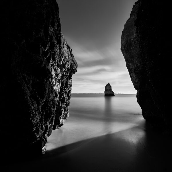 Sunrise at Praia do Camilo #1 - Quiet, Calm, B&W